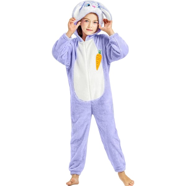 Jumpsuit-pupu, Lapset, Pupu, Onesie, Pääsiäinen Tyttö, Kaikki - Pieni Eläin Asun Hupparisetti Halloween Fantasia Asun Setti 4-6 Vuotta Purple 120