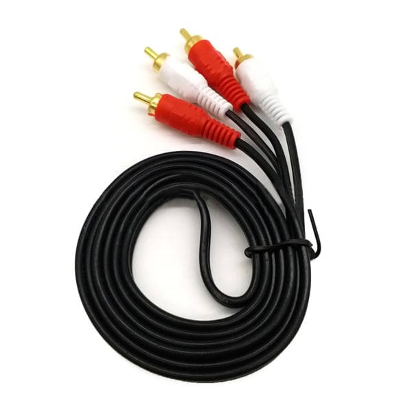 2RCA hane till 2RCA hane kontakt Musik Stereo Adapter Kabel Audio AUX Line för TV Ljud Högtalare Laptop Förstärkare 3m