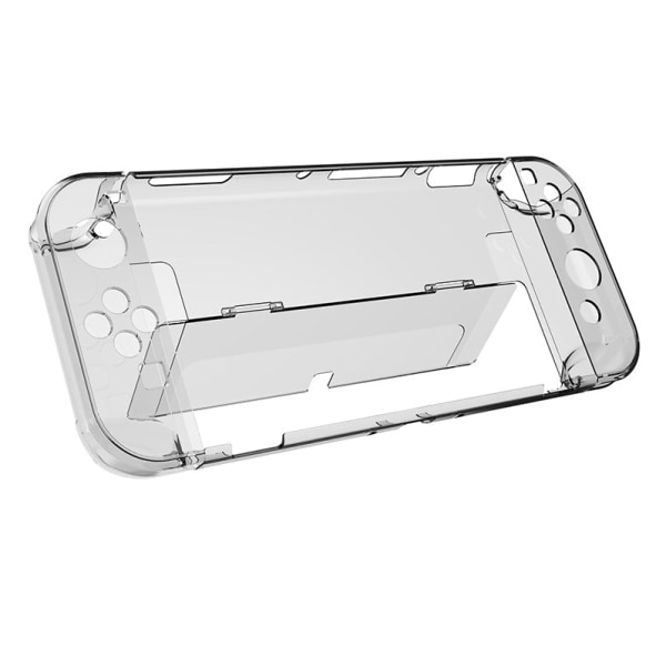 Yhteensopiva Nintendo Switch OLED Crystal Protective Shell NS Uusi koneen suojakotelo Split Flip Transparent orange