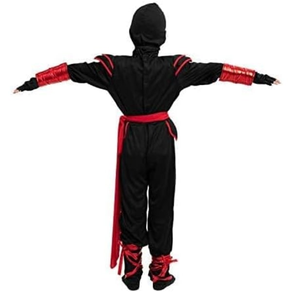 Ninja Röd Drakkostym för barn Halloweenfest RED Large (10-12 yrs)