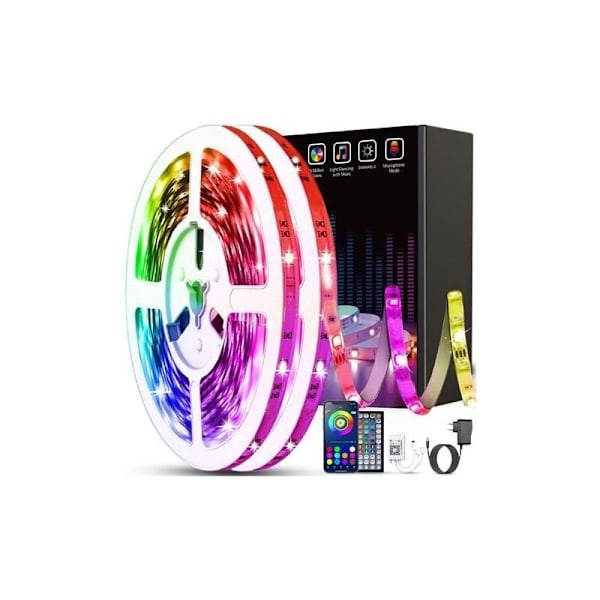 30m LED Strip, Bluetooth Soveværelse LED, APP Fjernbetjent LED Strip, LED til Soveværelse [Energiklasse A+].