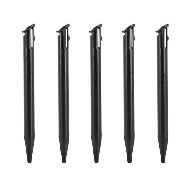 5-pack Spelkonsol Skärm för Pekstift Plast Penna för 2DS LL/XL Spelkonsol Ersättningspenna Plast för Pekskärm Svart