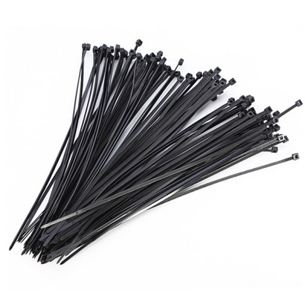 100 st 10 cm Nylon Plast Zip Trim Wrap Kabelslingor Wire Se Black 100stk Black 100Pcs