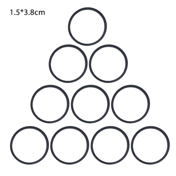 10 stk/pose 1,5 mm Universelle Kassett-båndmaskinbelter Diverse vanlige gummibelter B