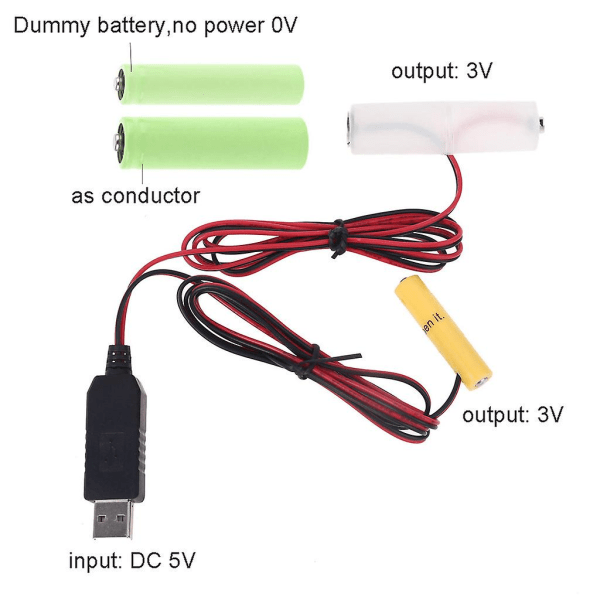 1,5v 3v 4,5v 6v Aa Aaa Batteri Eliminator Power för elektrisk klocka