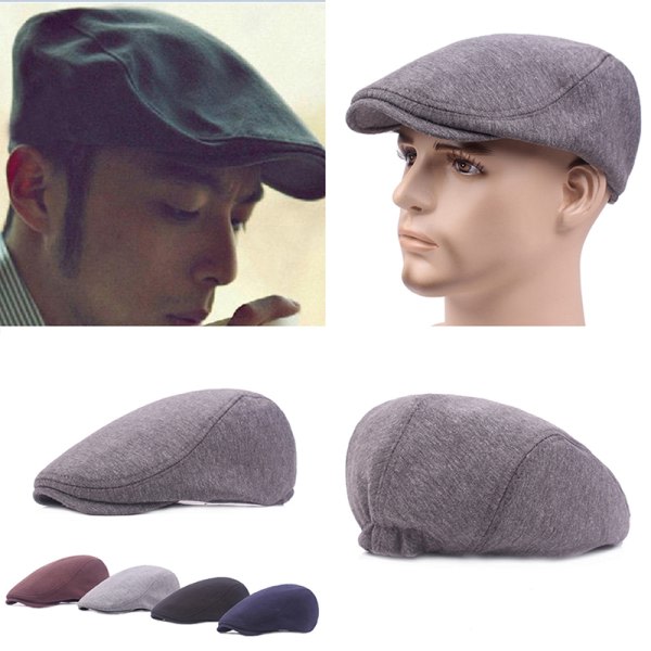 1 kpl puuvillahattu, miesten ja naisten hattu, pehmeä rento baskeri, yksivärinen unisex, tummanharmaa, yksi koko Dark gray one size