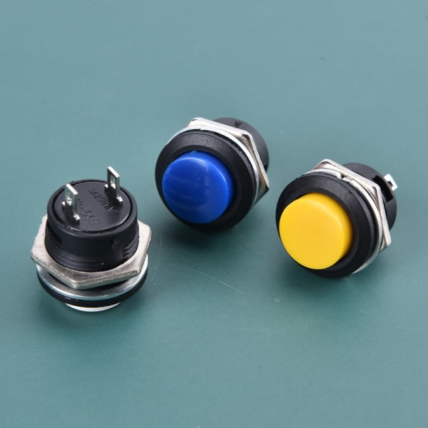 16mm 12V-24V vattentät bil LED Power Push Button Momentary Swi 6 6