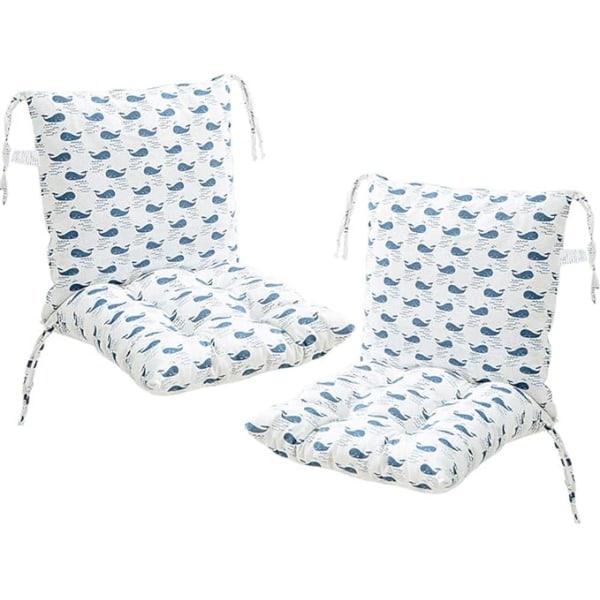 2-delte stolpute med ryggdel, ryggpute med stropper, lavryggpute (stil 11, 40 x 40 cm)