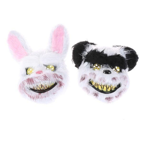 Halloween Maske Blodig Killer Maske Teddy Bear Plysj Cosplay Ho En Størrelse A onesize