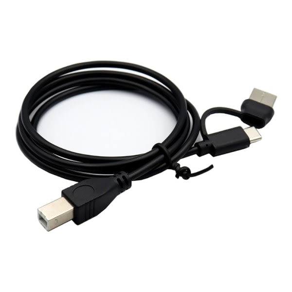 Universell USB +TYPE C hane till USB typ B hane kabel för telefon skrivare skanner