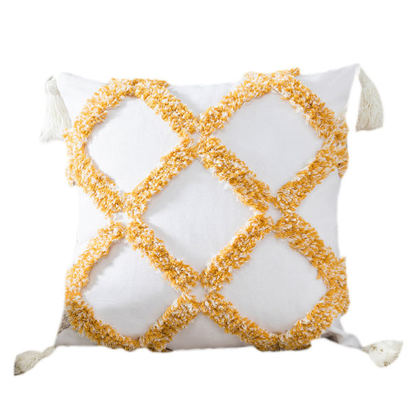 Boho Tuftad Dekorativ Kuddfodral Modern Mjuk Kuddeöverdrag för Soffa Soffan Bil Sovrum Vardagsrum 18x18 tum null - 8061