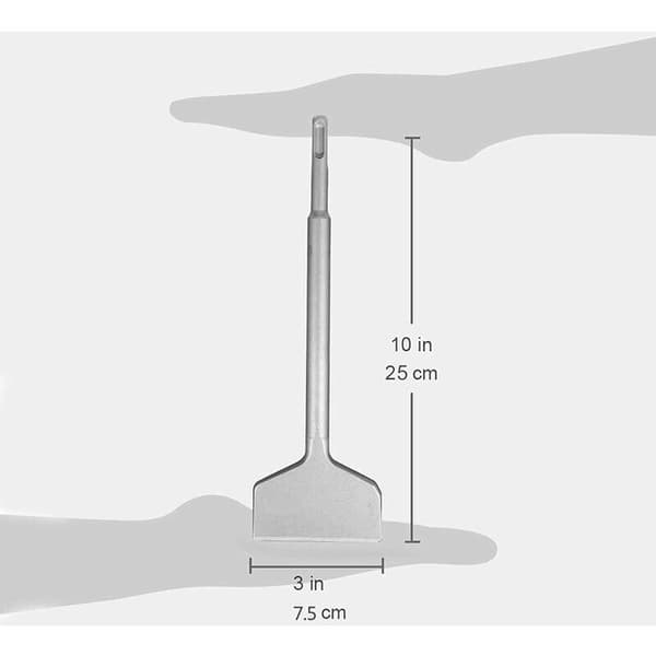 SDS Plus Meisel 250 x 75 mm Vinklet Flismeisel Bøyd Oppløsende Flismeisel