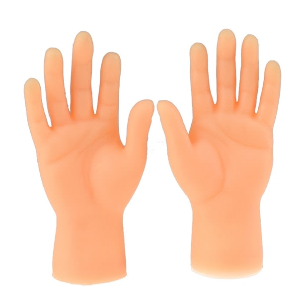 Par myke vinyl mini fingerfotdukker små venstre høyre fot Screepy Halloween Party Favors Mini fingerhender null - 1