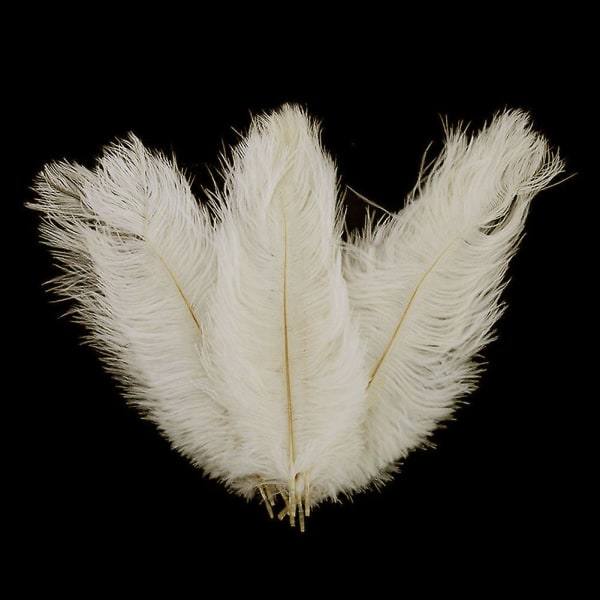 10 stk Struds fjer Plume Centerpiece Bryllupsfest Borddekoration 30-35cm Sort