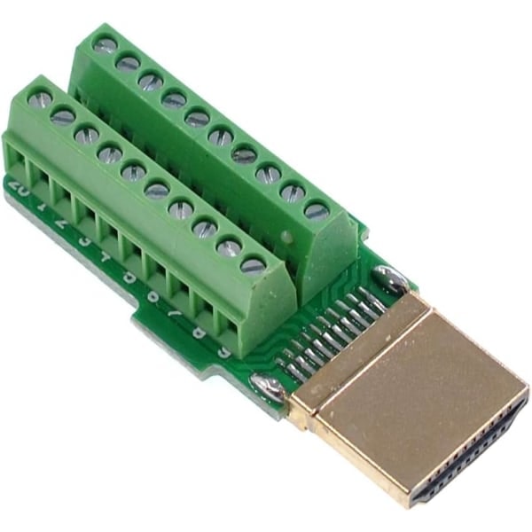 HDMI-adaptersignaler Terminal Breakout Metal Cover Terminal Breakout Board Connector Lödfri fri svetsadapter (svart)