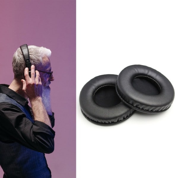 Runda 45-110 mm øreputer Erstatningssvamper Øreputer Universal øreputer Proteinlær hodetelefoner Øreputer null - 70MM null - 70MM