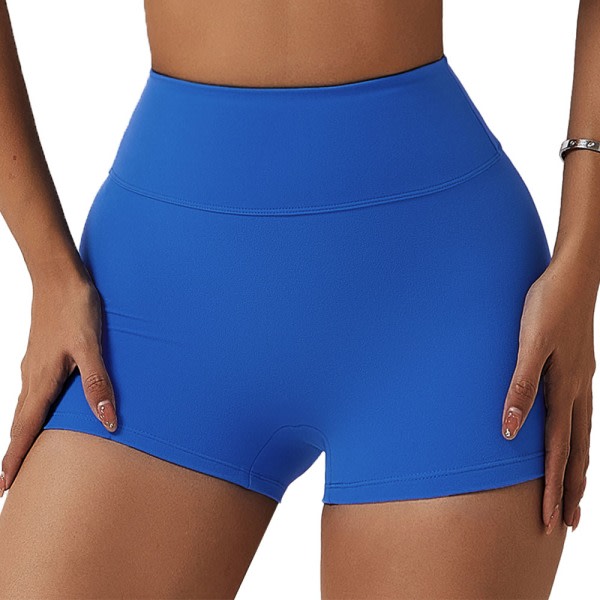 Tighta shorts for kvinner Yoga Fold Gym treningshorts med høy midja