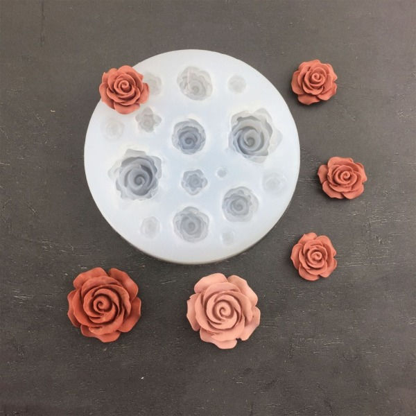 Rose-formede silikonformer for kaker - A