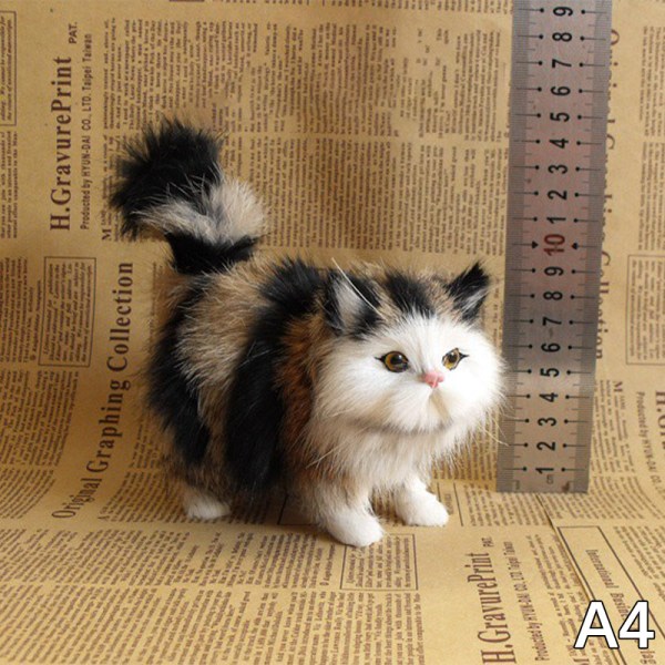 e Simulering Katt plyschleksaker Mjuk fylld kattunge Model Katt Real A4 one size A4 one size