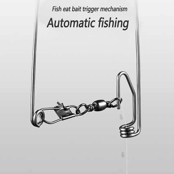 Automatisk fiskefälla fiskekrok Trigger fjäderutkastningskrok/utan krokfiske