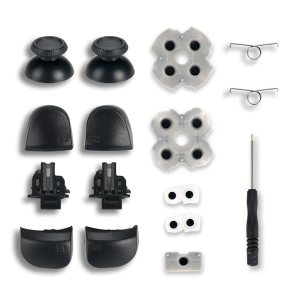 Hållbara L1-R1 L2-R2 Triggerknappar 3D Analoga Joysticktummar Stick Cap Ledande Gummi för PS5-Kontroller Set