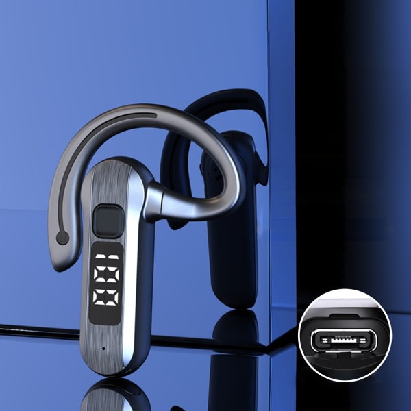 Benledning Trådløse hørelurar Touch-Digital Display Bluetooth Headset 5.2 Bilhørlurar Ipx5