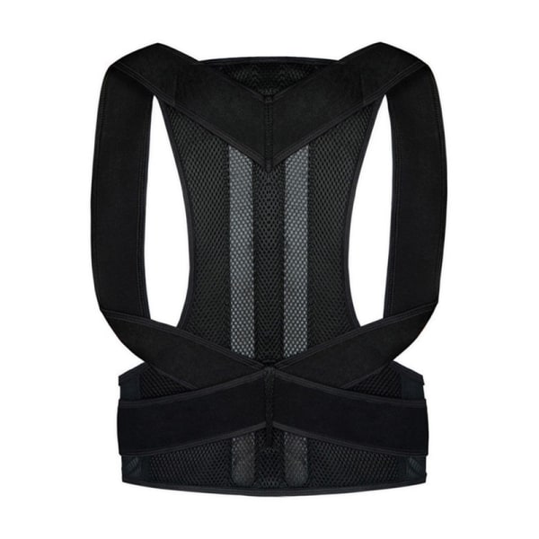 Posture Corrector Rygg Posture Justerbar Ryggtränare Unisex C Svart M Black M