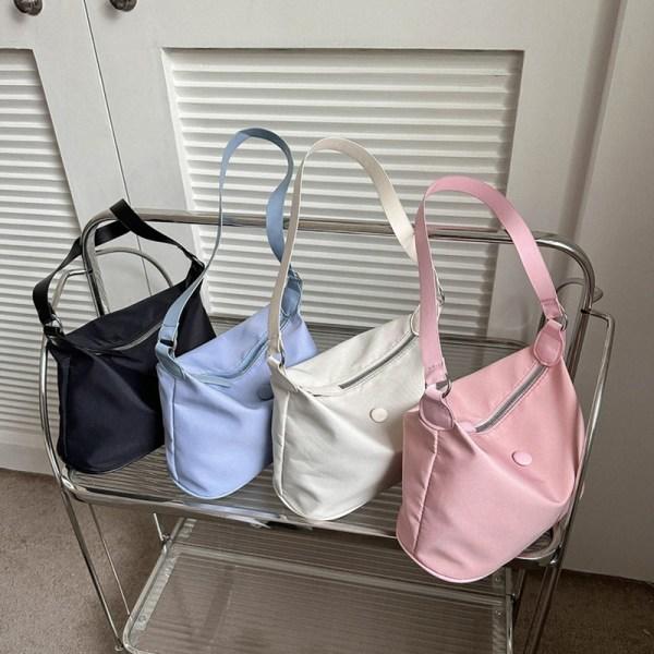 Enfarvet Crossbody-taske til damer Enkel Vandtæt Oxford Cl Blå