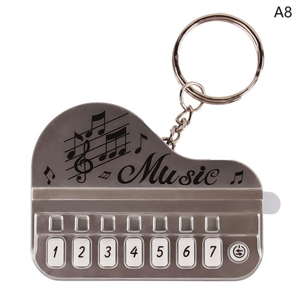 Bærbar musikinstrument Toy Piano Nyckelring Mini Electronic A8 onesize A8 onesize