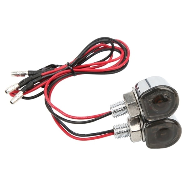 2x Motorcykel LED Blinkers Blinkande Ljusindikator Sekventiell Lampa för CG125 Silver