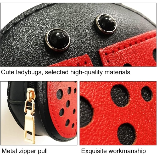 Ladybug Shoulder Messenger Bag - Söt liten flickväska