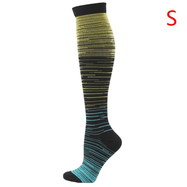 Strumpa Gradient Kompresjon Blandet Farge Trykk Mid-tube Spor A1 ONESIZE A1 ONESIZE