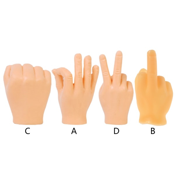 2 st Mini Hand Fingerdockor för Dockor Fidget Leksak Klämma Mini Dockor för Kindergarten Småbarn Familj Interaktivt Spel Pr null - A