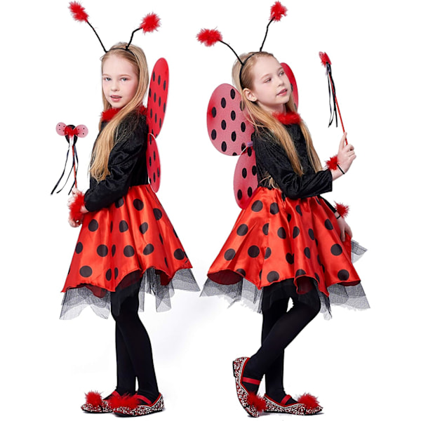 Fjärilsdräkt för flickebarn, ballerina-fjärilsdräkt med djurkjol, tyllkjol med vingar för födelsedag Luxurious skirt 8-10 years