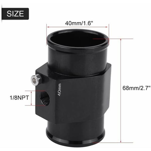 Vattentemperatursensor, Vattentemperaturslangmätare Adapter Temperaturprob Radiatorfog (40mm)