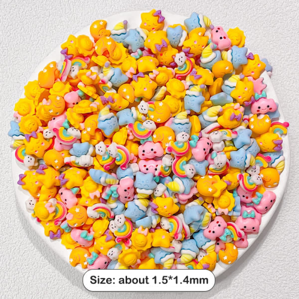 10st Kawaii Cartoons Resin Mix Flatback Tillbehör för DIY Cr Ljuslila 1st