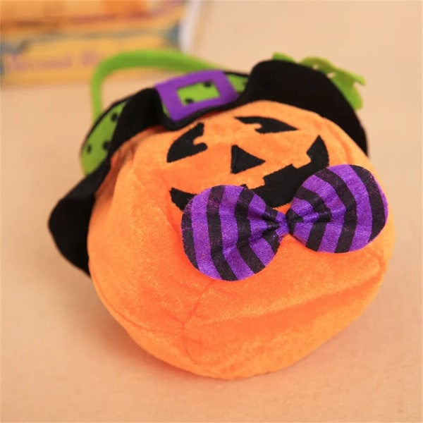Halloween-karkkipussit Piirretty Kurpitsa Noita Haamu Kädessä pidettävä lahjapussi Temppu vai herkku lapsille Halloween-juhliin Sisustusvarusteet 1 kpl C