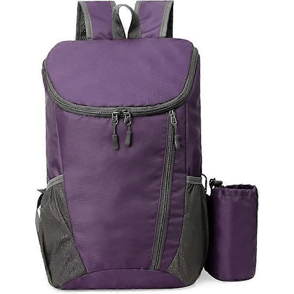 Foldable Backpack Lightweight, Small Waterproof Backpack for Outdoor Sports, Durable Packable Backpack Practical Everyday Backpack Purple