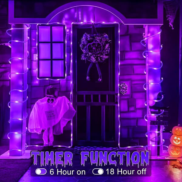 36 LED Halloween-valosarjat purple