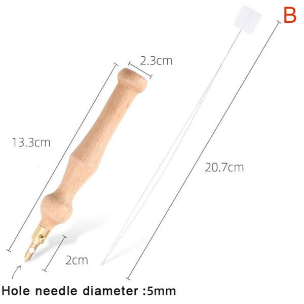 Tikku kirjonta kynä kutominen huopa käsityö punch pujotin W B one size B one size