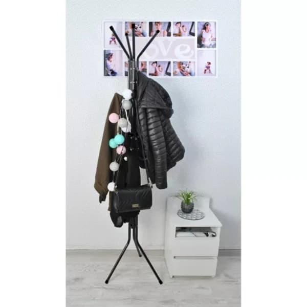 Vaateteline / Naulakko - 170cm Musta Svart