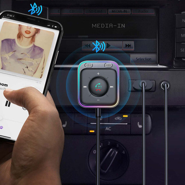 Bluetooth 5,3 biladapter 3,5 mm AUX-adapter Bluetooth trådlös