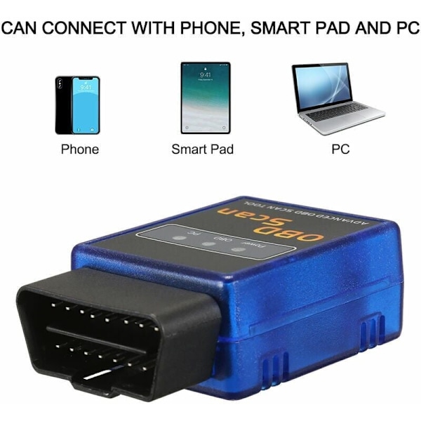 Vgate ELM327 Bluetooth/Bluetooth OBD2 Bluetooth Färddator Biltestare V2.1
