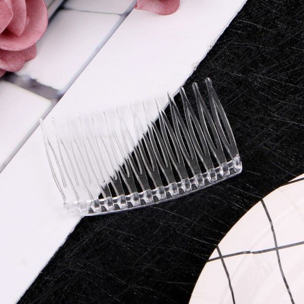 Plastklare hårklippkam for kvinner, brude- og bryllupshår, fancy hårstyling, DIY-slør
