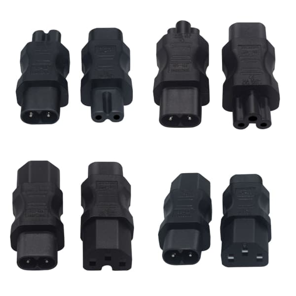 C7 til C8 rett adapter hann til hunn Adapter C7 til C8 adapter Kabeladapter C8 til C13/C8 til C15/C8 til C5 Kompakt- null - C8 til C5