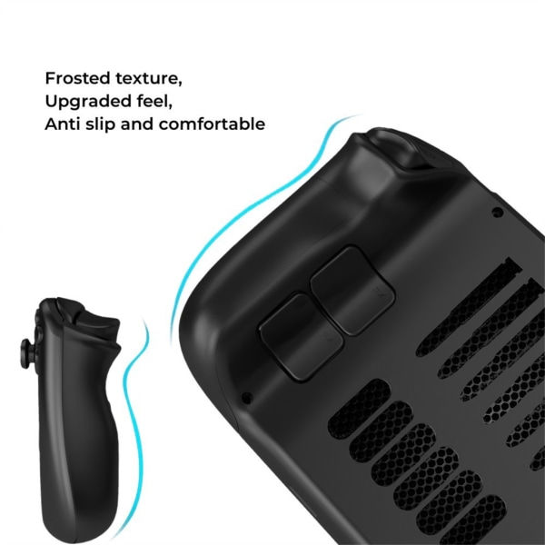 Bagside Cover Case til Steam-Deck Spilkonsol med Foldbar Støttefod Gamepad Varmeafledning Hus Sort - A