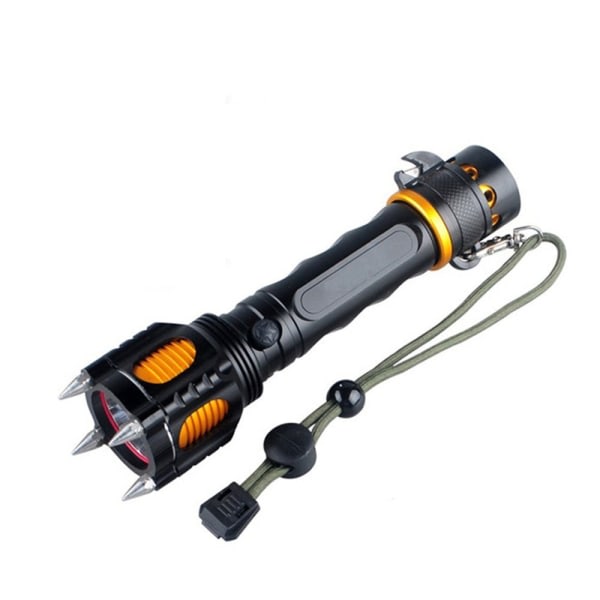 Taktisk LED Lommelygte XM-L T6 Sort