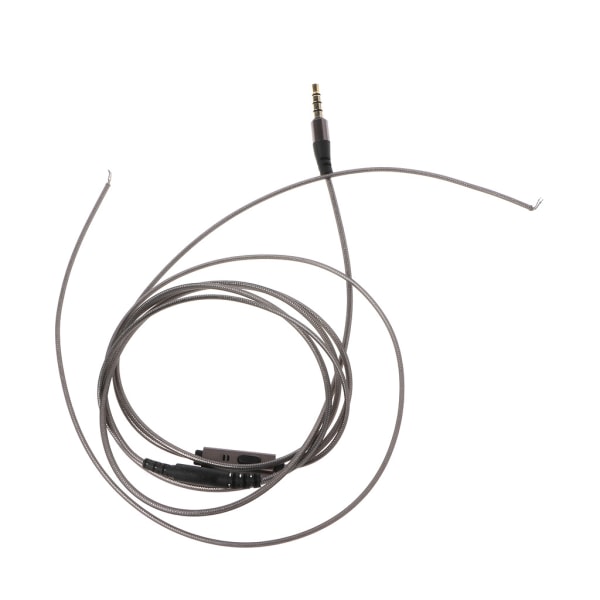 1,2 m med mikrofon DIY-hørlurskabel Høykvalitativ ersetting for grå DIY-kabel for reparasjonsarbeid 3,5 mm-kontakt