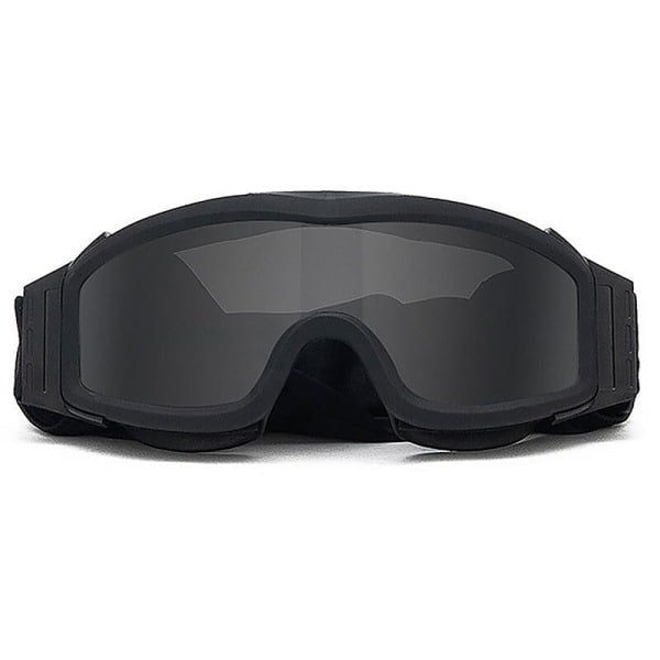 Militær ventilator 2-i-1 taktiske briller Anti-vind og sandbriller black onesize black onesize