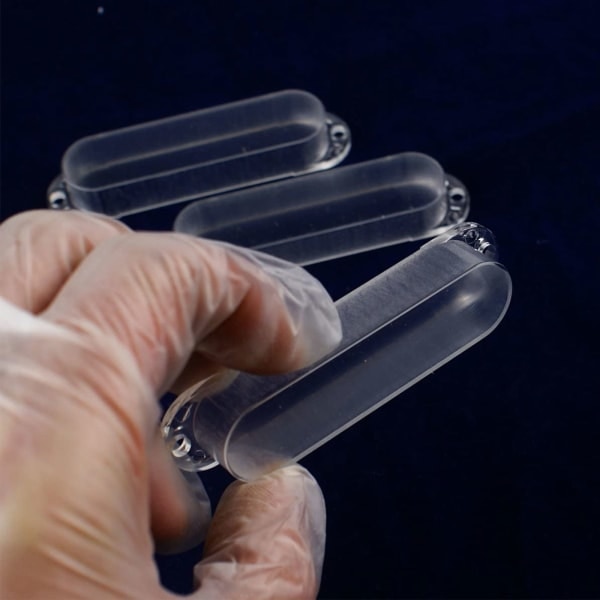 3-pack, plaststängda för Shell elektrisk gitarr Single Coil Pickup Covers för ST SQ elektrisk gitarr Svart